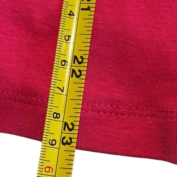 Jones New York Red Boat Neck Button Roll Tab Sleeves Top Ladies Size Medium - Picture 8 of 10